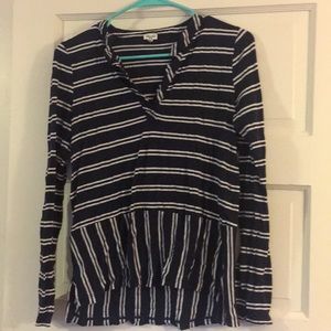 Striped peplum tee